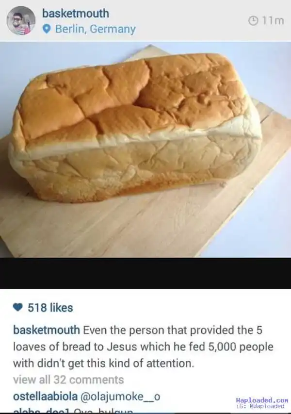 Photo: Again, Comedian Basketmouth Comes For Olajumoke, The Ex-Breadseller